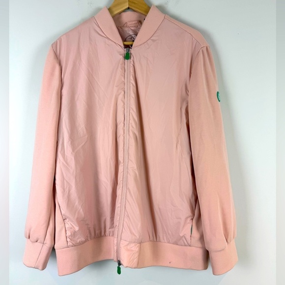 SAVE THE DUCK Refy Light Puffer Bomber jacket Pink Size 2X - Picture 1 of 14